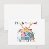 High School Herinneringen Vrienden Illustratie Kaart (Voorkant / Achterkant)