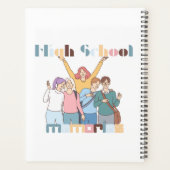 High School Herinneringen Vrienden Illustratie Planner (Achterkant)