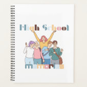 High School Herinneringen Vrienden Illustratie Planner (Voorkant)