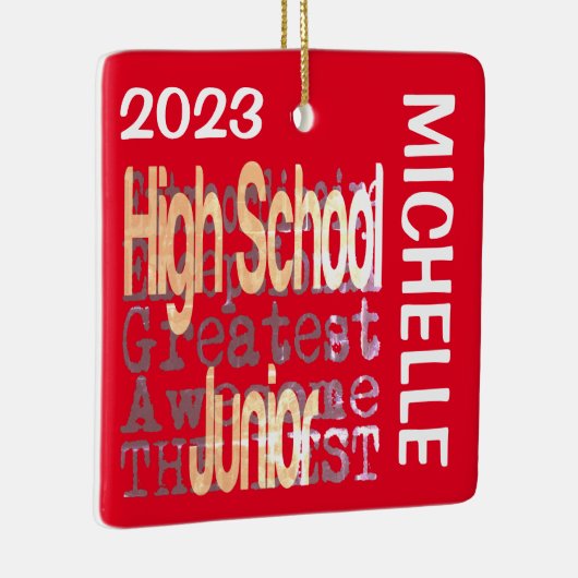 High School Junior Extraordinaire CUSTOM Keramisch Ornament (Rechts)