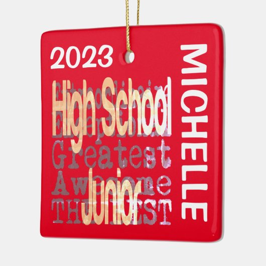 High School Junior Extraordinaire CUSTOM Keramisch Ornament (Links)