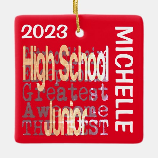 High School Junior Extraordinaire CUSTOM Keramisch Ornament (Voorkant)