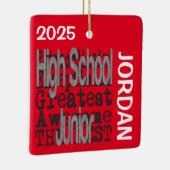 High School Junior Extraordinaire CUSTOM Keramisch Ornament (Rechts)