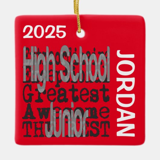 High School Junior Extraordinaire CUSTOM Keramisch Ornament (Voorkant)