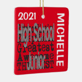 High School Junior Extraordinaire CUSTOM Keramisch Ornament (Rechts)