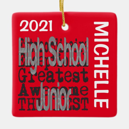High School Junior Extraordinaire CUSTOM Keramisch Ornament (Voorkant)
