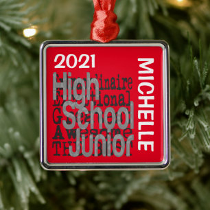 High School Junior Extraordinaire CUSTOM Metalen Ornament