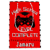 High School Level Complete| Gamer Afstuderen Medium Cadeauzakje (Voorkant)