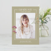 High School Meisje's Wildflower Foto Afstuderen (Staand voorkant)