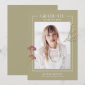 High School Meisje's Wildflower Foto Afstuderen (Voorkant / Achterkant)