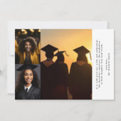 High School MEMORY COLLAGE MULTI Foto Afstuderen Aankondiging (Achterkant)