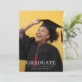 High School Multi 4 foto typografie Afstuderen Aankondiging (Staand voorkant)