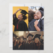 High School Multi 4 foto typografie Afstuderen Aankondiging (Achterkant)