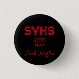 High School MVP Button Pin