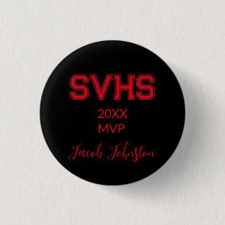 High School MVP Button Pin