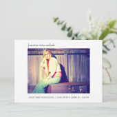 High School Photo Afstuderen 2013 White Minimalist Aankondiging (Staand voorkant)