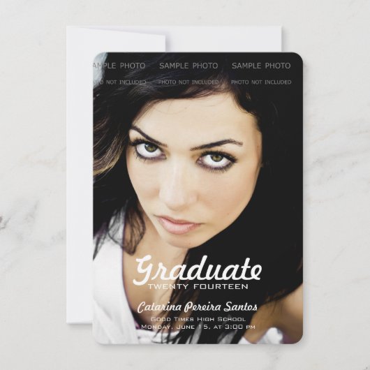 High School Photo Afstuderen 2014 Afstuderen Mint Aankondiging (Voorkant)
