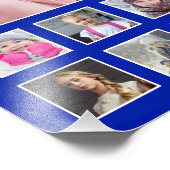 High School Photo Collage K-12 Royal Blue Silver Foto Afdruk (Hoek)