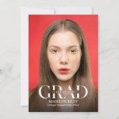 High School Photo Graduation Invitation Kaart (Voorkant)