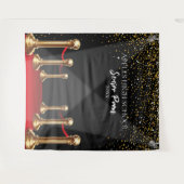 High School Prom Achtergrond Hollywood Red Carpet Wandkleed (Voorkant (horizontaal))