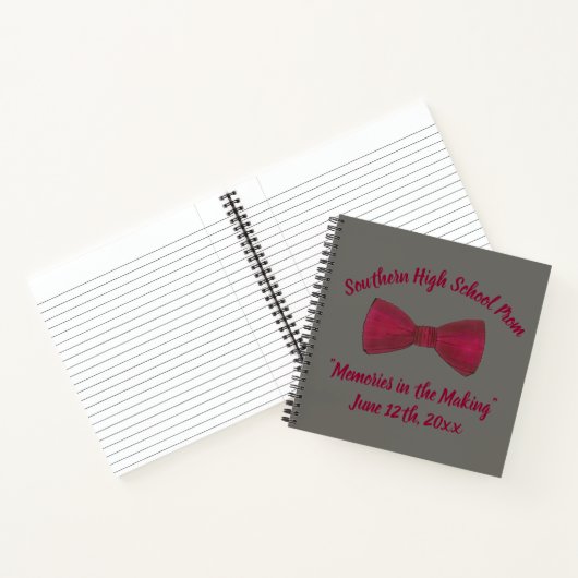 High School Prom Homecoming Dance Formele Bowtie Notitieboek (Binnen)