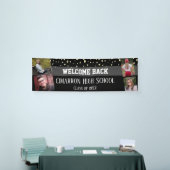 High School Reünie Foto Grijs Confetti Party Spandoek (Beurs)