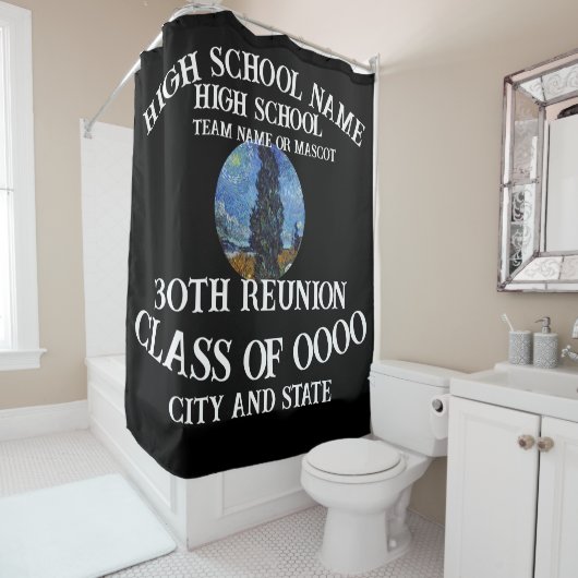 High School Reunion 2024 Verjaardag Vakantie Douchegordijn (In situ)