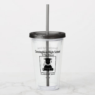 High School Reunion - aangepast zwart ontwerp Acryl Drinkbeker