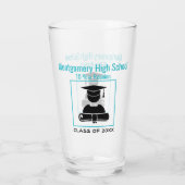 High School Reunion - aangepaste naam zwart pastel Glas (Achterkant)