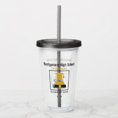 High School Reunion Custom Black Gold Acryl Drinkbeker (Voorkant)