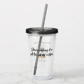 High School Reunion Custom Black Sinaasappel Acryl Drinkbeker (Achterkant)