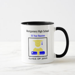 High School Reunion Custom Blue en Yellow Mok
