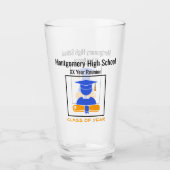 High School Reunion Custom Blue-Sinaasappel Glas (Voorkant)