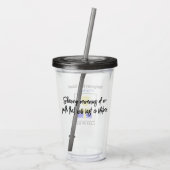 High School Reunion Custom Yellow en Blue Acryl Drinkbeker (Achterkant)