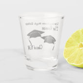 High School Reunion Dual Black Mortarboards Shot Glas (Achterkant)