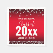 High School Reunion Elegant Confetti Red Servet (Voorkant)