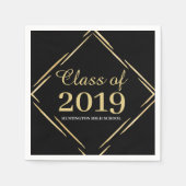 High School Reunion Gold/Black klasse 2019 Servet (Voorkant)