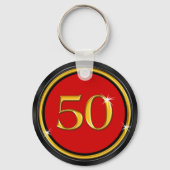 High School Reunion Ideeën 50 jaar, tekst, kleuren Sleutelhanger (Achterkant)