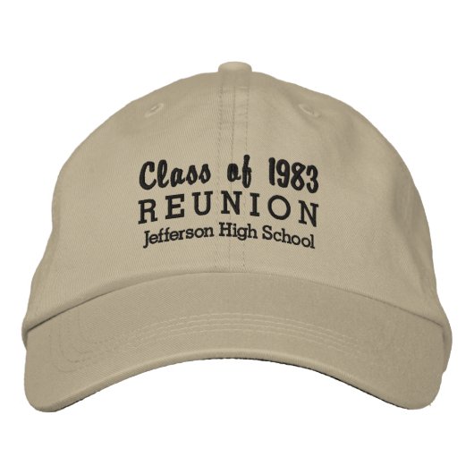High School Reunion Klasse van Custom School Naam Pet (Voorkant)
