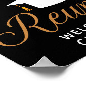 High School Reunion Party Custom Alumni Welkom Poster (Hoek)