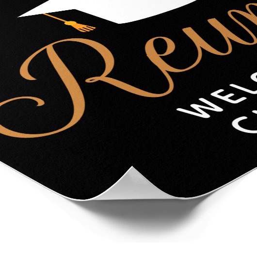 High School Reunion Party Custom Alumni Welkom Poster (Hoek)