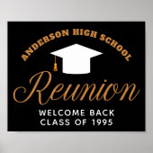 High School Reunion Party Custom Alumni Welkom Poster (Voorkant)