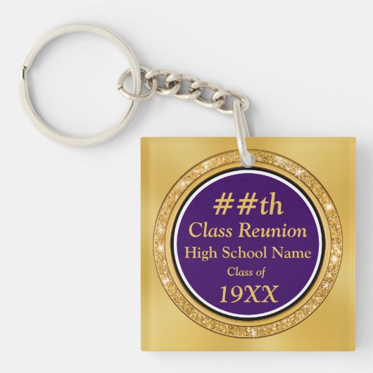 High School Reunion Souvenirs, speciaal gepersonal Sleutelhanger (Voorkant)
