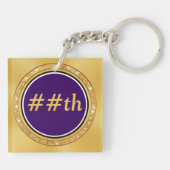 High School Reunion Souvenirs, speciaal gepersonal Sleutelhanger (Achterkant)