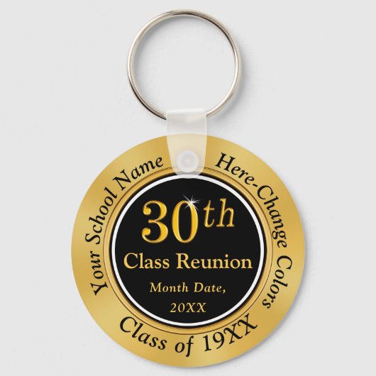 High School Reunion voor zwarte en gouden scholen  Sleutelhanger (Voorkant)