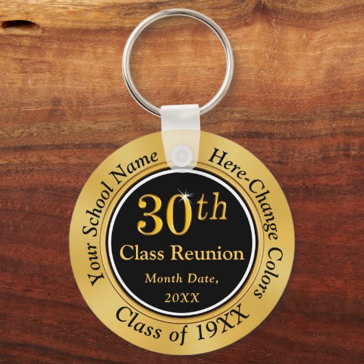 High School Reunion voor zwarte en gouden scholen  Sleutelhanger (Voorkant)