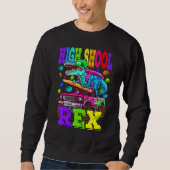 High School Saurus Rex Dinosaur Middelbare School Trui (Voorkant)