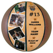 High School Senior Afstuderen met aangepaste foto' Basketbal (Verticaal)