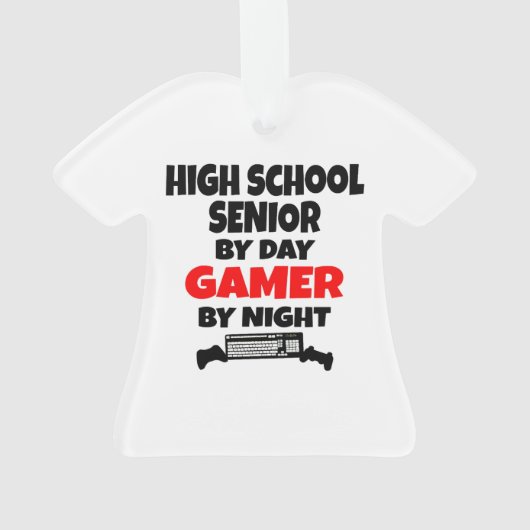 High School Senior Gamer Ornament (achterkant)
