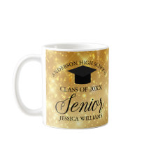 High School Senior Girl Gold Sparkle Custom 2023